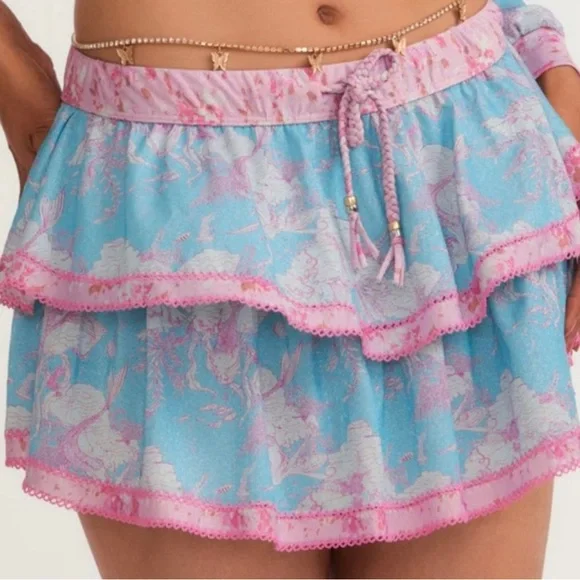 LoveShackFancy x Hurley Under The Sea Tiered Mini Skirt - Picture 5 of 13